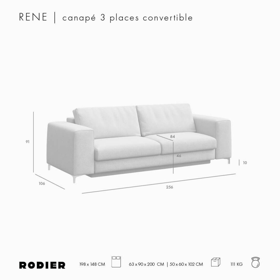 Rene sofa 3 osobowa z funkcją spania beż W MAGAZYNIE